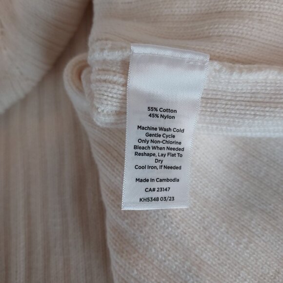 Talbots Ribbed Half-Zip Cream Sweater Vest Size 2X NWOT - Picture 8 of 10
